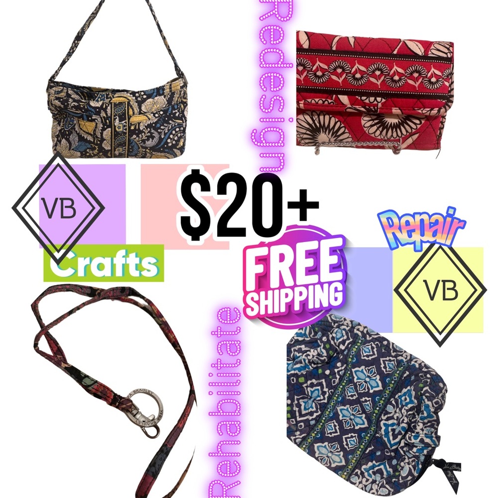 Vera Bradley Bundle Lot (4) Good & Fair Fun Mix for Collectors & Artsy Crafters